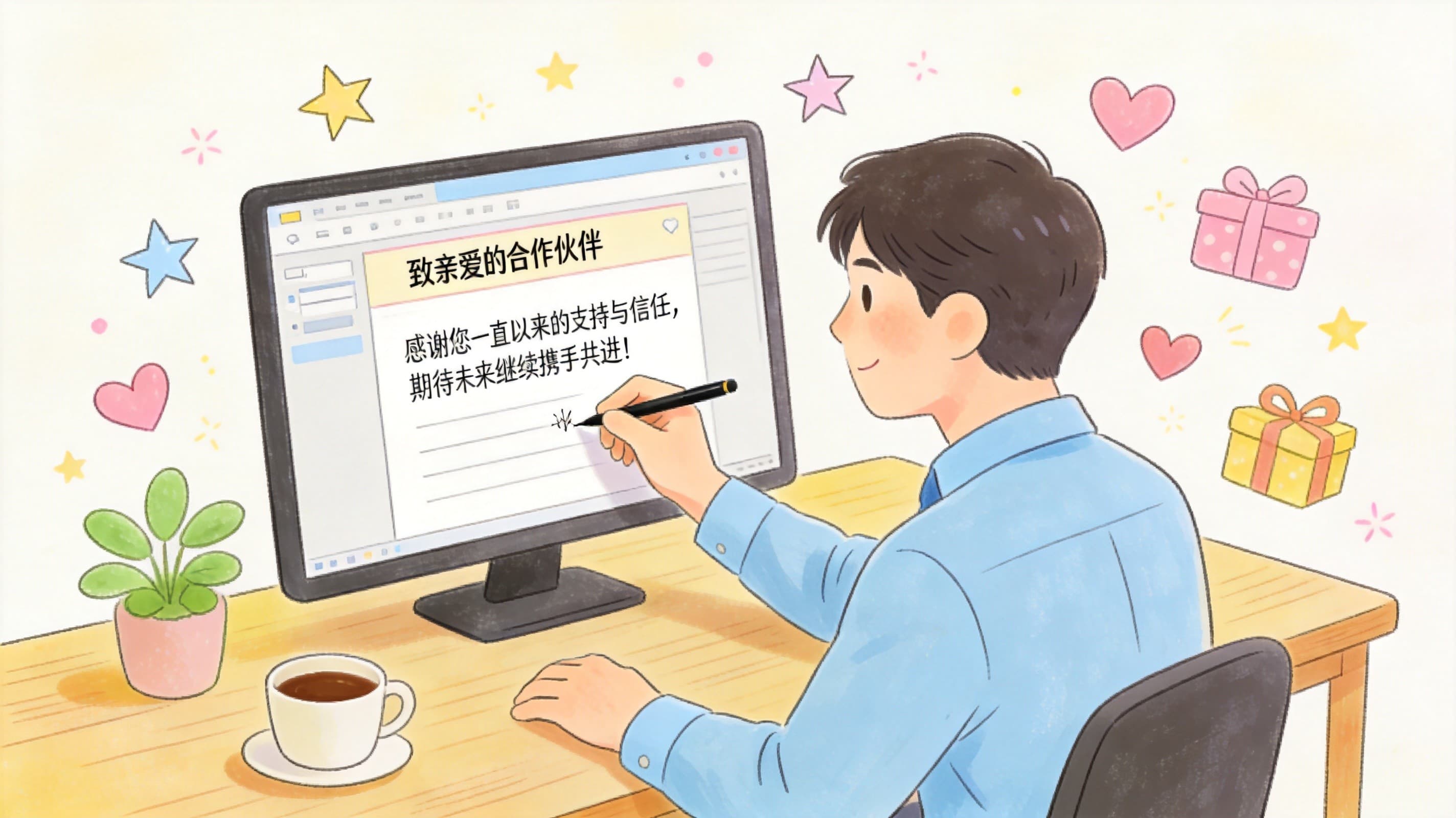 客户感谢信模板库:6大场景感恩表达范本